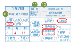 紙の申告書のおける非居住者の記入例