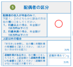 紙の申告書の配偶者の区分の記入例