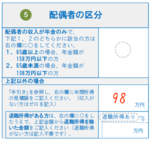 紙の申告書の配偶者の区分の記入例