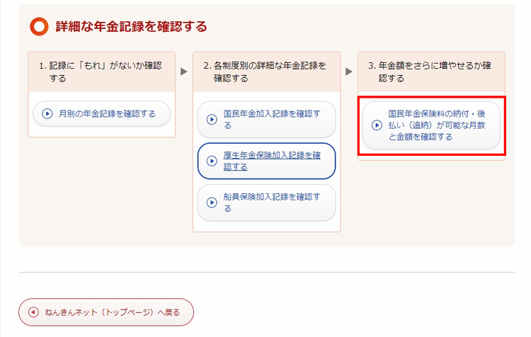詳細な年金記録を確認する