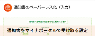 通知書をマイナポータルで受け取る設定（画像）