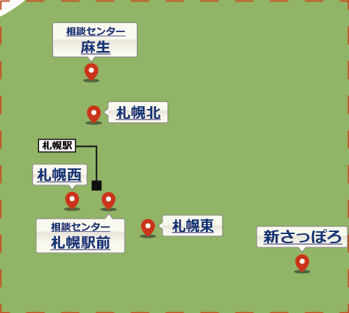 北海道の地図（詳細）