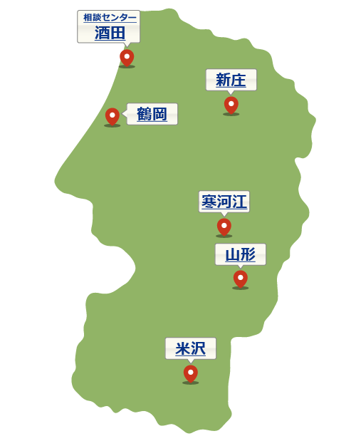 山形県の地図