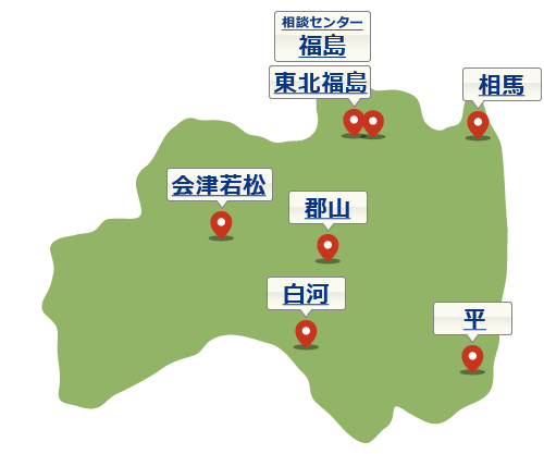 福島県の地図