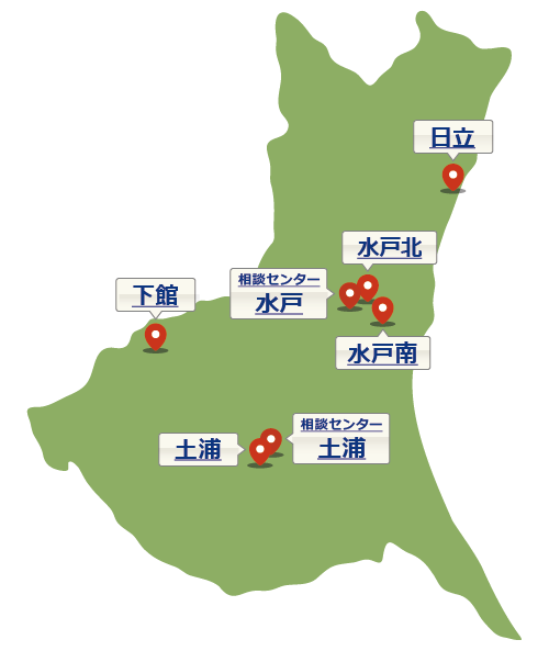茨城県の地図