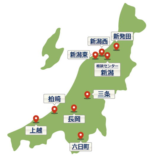 新潟県の地図
