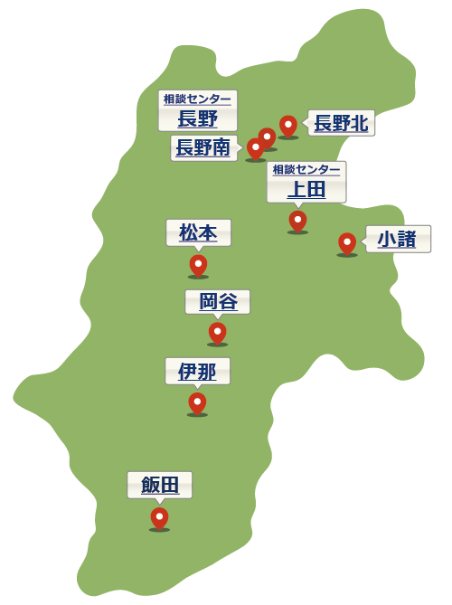 長野県の地図