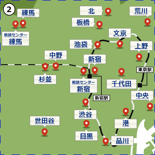 東京都の地図（詳細2）