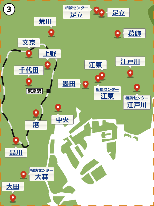 東京都の地図（詳細3）