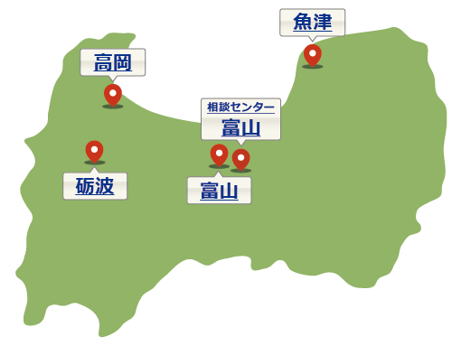 富山県の地図