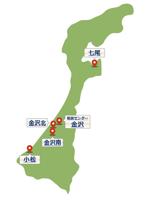 石川県の地図