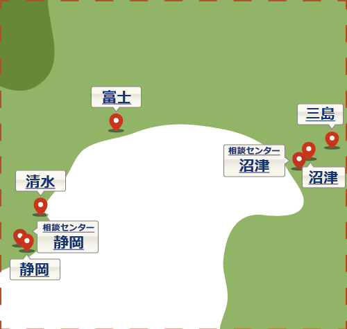 静岡県の地図（詳細）