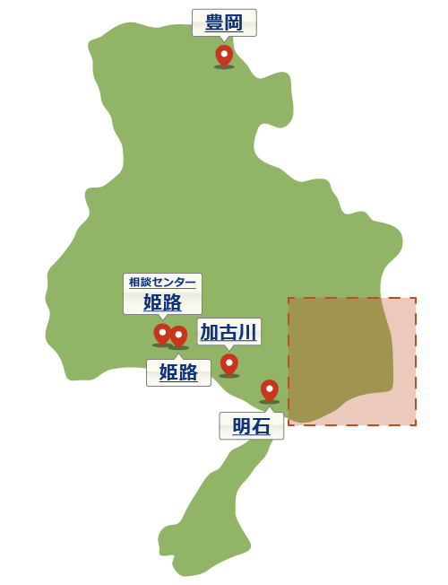 兵庫県の地図
