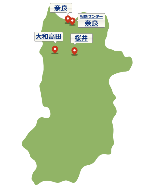 奈良県の地図