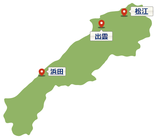 島根県の地図