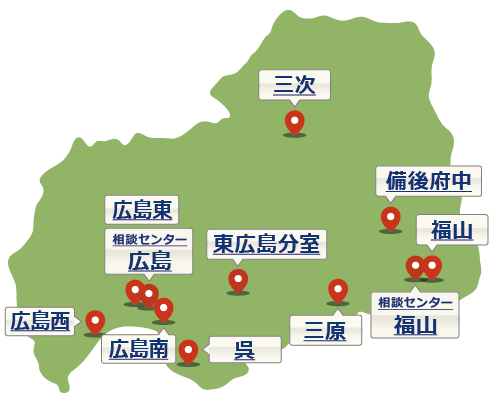広島県の地図