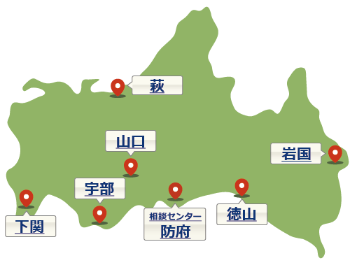 山口県の地図