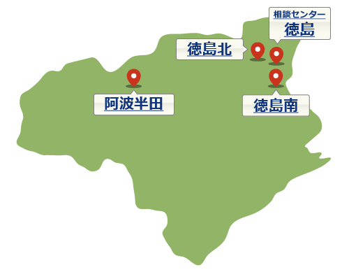 徳島県の地図