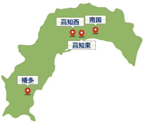 高知県の地図
