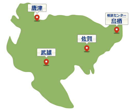 佐賀県の地図