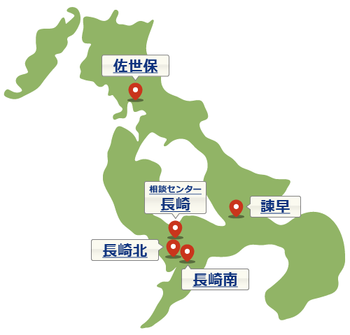 長崎県の地図