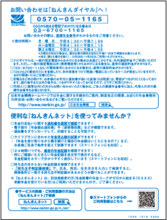 送付状　裏面