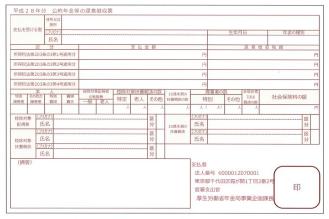 公的年金等の源泉徴収票