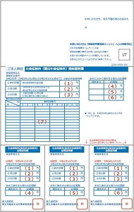 控除証明書A4版見本画像
