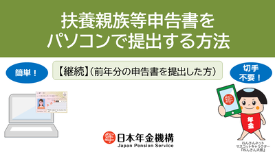 「（PC版）扶養親族等申告書のオンラインでの提出方法」ページへのリンク