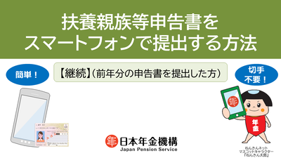 「（スマートフォン版）扶養親族等申告書のオンラインでの提出方法」ページへのリンク