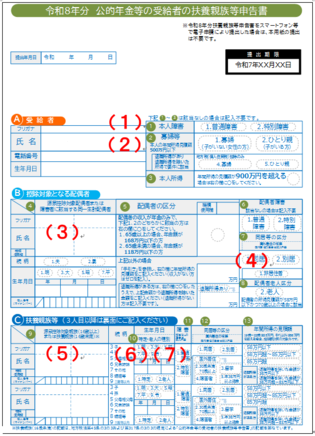 令和8年分扶養親族等申告書