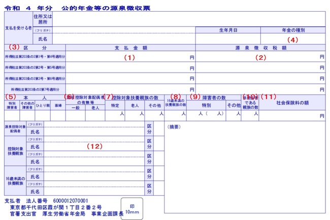 源泉徴収票画像