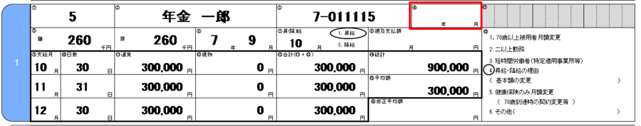 不備のある記入例