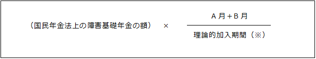 （例）障害基礎年金の額の計算式